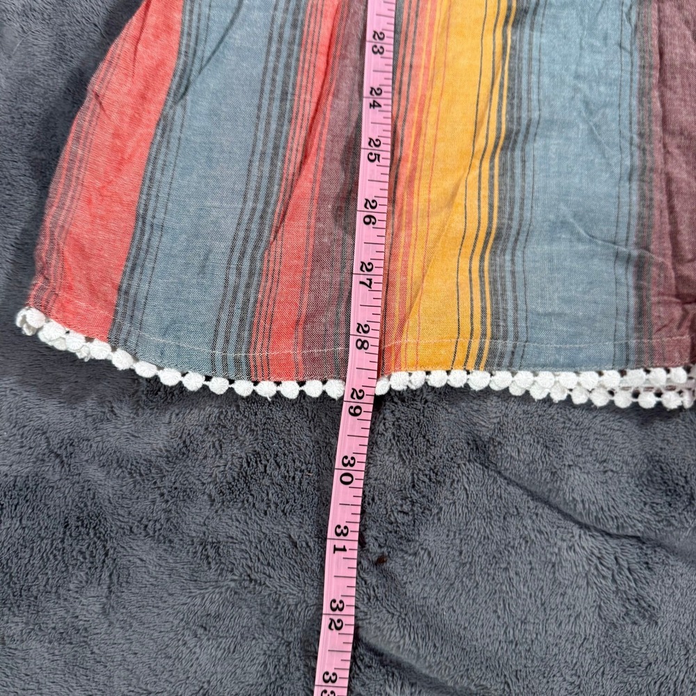 Panhandle Women's Striped Western Boho Tunic Top Medium NWT Rayon 3/4 Sleeve - Picture 9 of 13